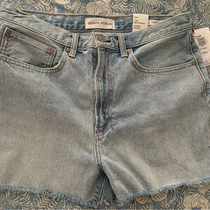 Aritzia Denim Forum high loose shorts